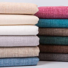 Tela de algodón y lino de 100x150cm para manualidades, telas lisas de Color sólido, telas textiles de costura para sofá, Material de lino grueso 2024 - compra barato