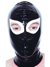 Latex Mask Black and White Hoods Open Eyes with Nose Holes Fetish Rubber Hood Headgear with Back Zip 100% Handmade Customise 2024 - buy cheap