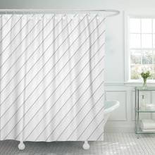Stripes White Abstract 3D Diagonal Stripe Pattern Angular Embossment Shower Curtain Waterproof Fabric 60 x 72 Inches Set 2024 - buy cheap