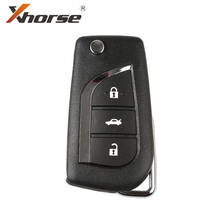 Xhorse XKTO00EN Wire Remote Key VVDI2 For Toyota Type 3 Buttons Universal Remote Key 5pcs/lot 2024 - buy cheap