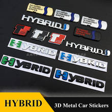 1PCS 3D Metal Car Stickers Styling Hybrid Synergy Emblem Auto Badge Decal For Toyota Prius Camry Crown Auris Rav4s Accessories 2024 - buy cheap