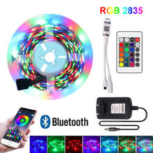 Fita de led rgb smd, com controle remoto, à prova d'água, 12v dc, fita flexível com 5m, 10m, 15m, 20m