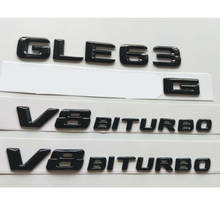 Gloss Black 3D Letters GLE63 for AMG V8 BITURBO Emblems Badges 2024 - buy cheap