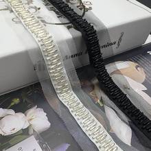 5Yard Pearl Beaded Lace Trim Mesh Lace Ribbon Fabric Clothes Decoration Wedding Dress Collar Sleeve African Lace Fabric Applique 2024 - buy cheap