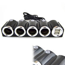 1pc 4in1 DC 12V/24V Doul USB Multi hembra divisor de encendedor de cigarrillos de coche adaptador de enchufe para cargador hembra adaptador/cargador de energía 2024 - compra barato