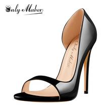 Onlymaker-Sandalias abiertas con punta abierta para mujer, zapatos elásticos laterales, a la moda, de talla grande US5 ~ US15 2024 - compra barato