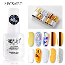 ROSALIND Transfer Gel Nail Polish With Sticker Nail Gel Hybrid Primer UV  Lamp For Manicure Semi Permanent Gel Lacquer Nail Art 2024 - buy cheap