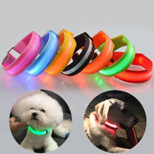 Nylon LED Pet Dog Flashing Collar Puppy Cat Luminous Glowing Collar Outdoor Night Safety LED Neck Collar Cat Dog Accessories 2024 - buy cheap