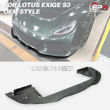 Divisor de fibra de carbono frontal de amortecedor, estilo oem, acabamento brilhante, conjunto de ajuste de desvio de painel, para o lótus exige s3 2024 - compre barato