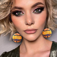 GODKI Luxury Disco ball Big Earrings For Women Wedding Party Geometric Drop Earring Brincos Female DIY Fashion Jewelry Gift 2024 - buy cheap