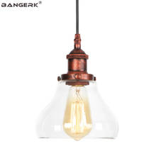 American Vintage Pendant Lamp LED Loft Industrial Edison Glass Lampshade Hanging Light Home Decor Indoor Droplight Wandlamp 2024 - buy cheap