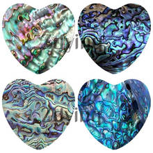 ZDYING Fashion 25mm Abalone Shell Heart Shape Glass Photo Cabochon Beads Charm Cameo Pendant Settings DIY Jewelry Findings 2024 - buy cheap