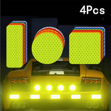 4Pcs Car Wheel Rim Eyebrow Warning Mark Reflective Strips Door Bumper Stickers Tape  Safety Light Reflector Auto Safety Universa 2024 - buy cheap