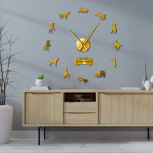 Большие настенные часы "сделай сам" для собак далматин, декоративные бесшумные Кварцевые бескаркасные настенные часы для щенков, домашних животных 2024 - купить недорого