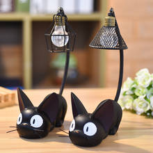 Criativo resina gato animal led luzes da noite anime lâmpada cama quarto decoração pokemon lâmpada pequena noite do gato lâmpada para crianças brinquedos presente 2024 - compre barato
