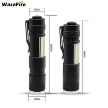 Wasafire 2 шт./лот супер мини фонарик XPE Q5 + COB светодиодный фонарик Zoom портативный фонарь б/у 14500 или AA батарея для охоты 2024 - купить недорого