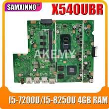 Akemy x540ubr placa-mãe do portátil para asus x540ub x540ubr mainboard testado com/I5-7200U/I5-8250U 4gb ram 2024 - compre barato