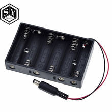 1PCS  New 6 x AA Battery Case Storage Holder With DC2.1 Power Jack  Futural Digital Hot Selling F35 2024 - buy cheap