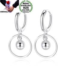 OMHXZJ YS524 Wholesale European Fashion Woman Party Birthday Wedding Gift Round Water Drop S925 Sterling Silver Drop Earrings 2024 - buy cheap