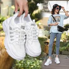 Women Shoes 2020 Spring Summer Platform Lace-up White Shoes Sneakers Women Tenis Feminino Casual Female Shoes Woman Plus Size 2024 - buy cheap