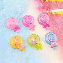 150 Uds poco de brillo Candy Lollipop cabujón Kawaii falso dulces Decoden para joyería DIY decoración del teléfono de la célula 2024 - compra barato