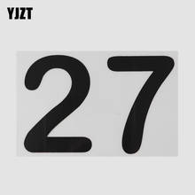 YJZT 14,3 см × 9,4 см ограничение скорости 27 дорожный трафик замедление мотоцикл виниловые наклейки на автомобиль 13D-0506 2024 - купить недорого