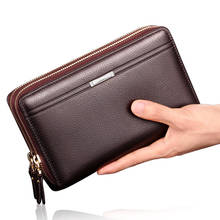 Carteira masculina de marca, carteira de luxo com bolso, alta capacidade, casual, com porta dinheiro 2024 - compre barato