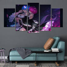 Home Decor Modular Canvas Painting Picture 5 Piece Rem Re:Life in a Different World from Zero Animation Poster Wall For Home 2024 - buy cheap