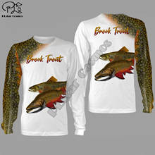 Brook trout fishing 3d all over Printed Unisex hoodies Harajuku Fashion Casual Hooded Sweatshirt zip hoodies drop shipping 2024 - buy cheap