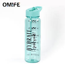 Omife 750 мл тритановая бутылка для воды, Спортивная пластиковая бутылка для воды с соломинкой, без бисфенола, бутылка для фитнеса, кувшин для воды, посуда для напитков в спортзале 2024 - купить недорого