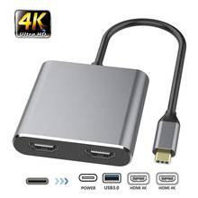 Док-станция 4 в 1, USB Type-C/4K HDMI, для ноутбука, 1080P, VGA 2024 - купить недорого