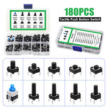 180PCS 6X6X5/4.3/6/7/8/9.5/11MM Mini Momentary Tactile Tact Switch Push Button Switch 4PIN Micro Switch Trigger DIY Tool Accesso 2024 - купить недорого