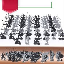 60Pcs/Set Medieval Warriors Kids Toy Military Doll War Toy Figures Static Model Playset Playing on Sand Castles (60 Soldiers) 2024 - buy cheap