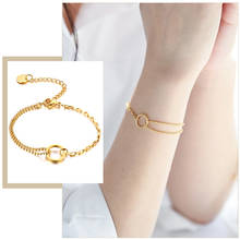 Trendy Rectangle Paperclip Link Chain Bracelets for Women Gold Color Stainless Steel Birthday Anniversary Gifts Jewelry 2024 - buy cheap