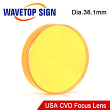 WaveTopSign Фокусирующая линза CVD ZnSe из США Dianeter 38,1 мм FL127mm 190,5 мм для CO2 Лазерная гравировальная и режущая машина 2024 - купить недорого