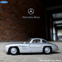 WELLY 1:24  Mercedes 300SL Silver simulation alloy car model crafts decoration collection toy tools gift 2024 - buy cheap