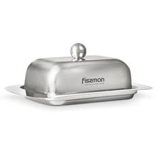 Fissman-prato de aço inoxidável 304, recipiente para armazenamento de queijo, bandeja com tampa, utensílios de cozinha 2024 - compre barato