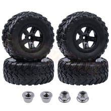Neumáticos y ruedas de camión de campo corto, para Traxxas Slash 4x4 2WD VXL Tamiya HPI Kyosho VKAR Redcat HSP RC, 4 Uds., 1/10 2024 - compra barato