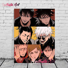 Jujutsu kaisen toji yuji satoru megumi anime casa decoração da lona quadros de parede sala estar decoração arte posters impressões 2024 - compre barato