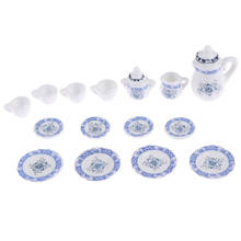 6/7/8/11/15pcs 1:12 Miniature Plate Cup Dish Bowl Porcelain Tea Cup Set Toy Dollhouse Food Kitchen Flower Ceramic Tableware Set 2024 - buy cheap