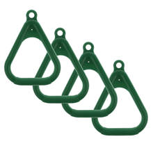 4pcs Kids Trapeze Bar Rings, Swing Ring Playground Swing Set Accessories, Kids Outdoor Gym Fitness Equipment - Dark Green 2024 - buy cheap