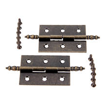 2Pcs Hinge 6 Holes Antique Bronze Crown Head Jewelry Gift Box Decorative Door Hinge Cabinet Furniture Accessories 55x39mm 2024 - buy cheap