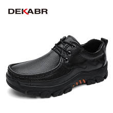 Мужские повседневные туфли-оксфорды DEKABR, модная дизайнерская дышащая обувь из натуральной кожи, осень-лето 2020 2024 - купить недорого