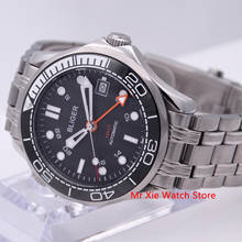 Bliger 41mm Automatic Mechanical Mens Watch Sapphire Crystal Stainless Steel Bracelet Luminous Calendar Clock GMT Male Watch 2024 - buy cheap