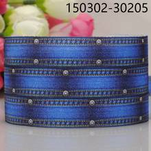 free shipping 50yards 5/8 " 16mm jean color pattern printed ribbon FOE tape DIY 2024 - buy cheap