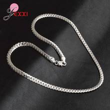 925 Sterling Silver Necklace Popular Curb Chains Link Men Women Choker S925 Silver Male Female Fashion Accessories High Quality 2024 - buy cheap