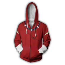 Inuyasha Anime Cosplay Costume Men Women 3D Print Red Hoodie Sweatshirt Zipper Jacket Coats Oversied 2024 - buy cheap