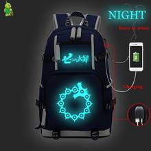 The Seven Deadly Sins Backpack Women Men USB Charge lumious Laptop Backpack School Bags for Teenage Girls Boy Large Travel Bags 2024 - buy cheap