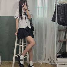 Japanese Anime School Girl JK Uniform High Waist Skirt JK Suit University Sweater College Short Pleated Skirts Women Fashion 2024 - buy cheap