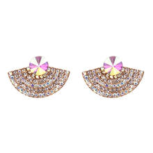 LUBOV Trendy Vintage Retro Stud Earring For Women Girls Party Gift Bohemian Female Wedding Crystal Statement Earrings 2024 - buy cheap